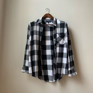 Womens Black/White Flannel